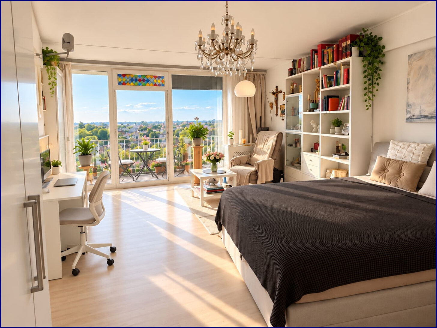 Helle 1-Zimmer-Wohnung im ikonischen Augsburger Hotelturm Vorschau 3